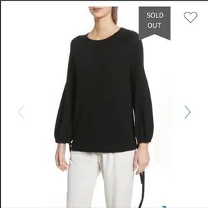 Vince Black Cashmere Bell Sleeve Sweater